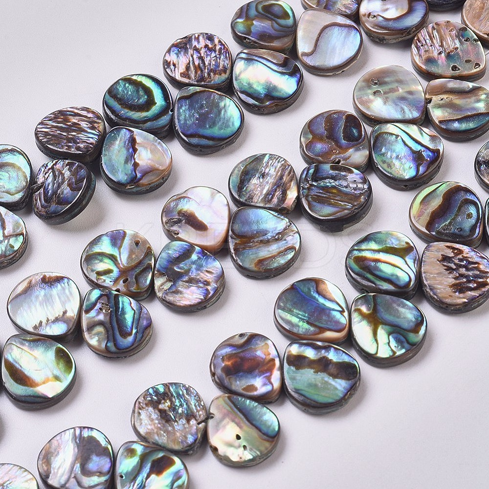 Wholesale Abalone Shell Paua Shell Beads Strands Kbeads