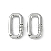 Brass Spring Gate Rings KK-Z078-01P-1