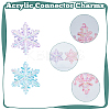 30Pcs 5 Colors AB Color Transparent Acrylic Chandelier Component Links TACR-HS0001-05-4