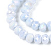 Anti-Tarnish Electroplate Rondelle Glass Beads Strands EGLA-T021-6mm-17-08-3