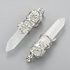 Natural Quartz Crystal Pointed Pendants G-O164-02-P05-2