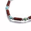 Natural & Synthetic Turquoise(Dyed) Stretch Bracelets BJEW-JB04125-2