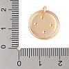 Brass with Clear Cubic Zirconia Pendants KK-N256-24G-G-3