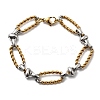 304 Stainless Steel Oval Link Chain Bracelets for Women LS-BJEW-D377-01D-4