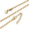 3MM 304 Stainless Steel Saucer Chain Necklaces NJEW-P338-04G-4