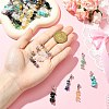 50Pcs 10 Style Natural & Synthetic Gemstone European Dangle Charms HJEW-CJ00093-4