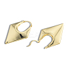 Brass Chunky Rhombus Hoop Earrings for Women EJEW-N011-82LG-3