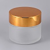 Frosted Glass Cosmetics Cream Jar AJEW-WH0096-14-1