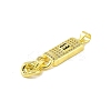 Brass Micro Pave Cubic Zirconia Pendants KK-E111-08G-2