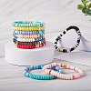 20Pcs 20 Colors Handmade Polymer Clay Heishi Surfer Stretch Bracelets Set with Synthetic Hematite BJEW-SW00044-2