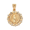 316 Surgical Stainless Steel Rhinestone Pendants STAS-P412-07G-1