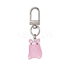 5Pcs Luminous Translucent Resin Pig Pendant Decorations HJEW-JM03747-4