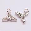 Brass Micro Pave Grade AAA Cubic Zirconia Charms ZIRC-G093-01P-NR-1