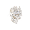 Rack Plating Brass Micro Pave Cubic Zirconia Beads KK-Z082-10S-1