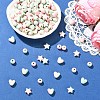 150Pcs Crackle Opaque Acrylic Beads OACR-YW0004-50-4