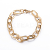 304 Stainless Steel Cable Chain Bracelets BJEW-P064-27G-1