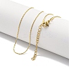 Ion Plating(IP) 304 Stainless Steel Boston Link Chain Necklaces NJEW-R266-06G-1