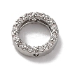Rack Plating Brass with Cubic Zirconia Bead Frame KK-S406-09E-P-1
