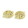 Brass Micro Pave Colorful Cubic Zirconia Connector Charms KK-E068-VB039-3