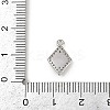 Brass Micro Pave Clear Cubic Zirconia Pendants LS-KK-L238-21P-3