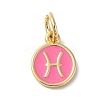 Real 18K Gold Plated Brass Enamel Charms KK-L216-001G-A04-1