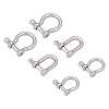 6Pcs 3 Style 304 Stainless Steel D-Ring Anchor Shackle Clasps STAS-UN0025-12-1