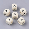 Printed Natural Wood Beads X-WOOD-T026-001A-2