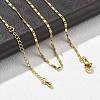 Brass Link Chain Necklaces for Women NJEW-D302-30G-1