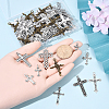 100Pcs 10 Styles Tibetan Style Alloy Pendants FIND-YW0006-67-5