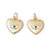 Rack Plating Brass Enamel Charms KK-C247-05G-2