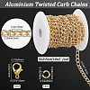 DIY Aluminium Curb Chains Bracelet Necklace Making Kit DIY-SP0001-13A-G-2