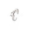 Non-Tarnish 304 Stainless Steel 12 Constellations/Zodiac Signs Open Cuff Ring for Women RJEW-S405-156P-G-3