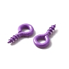 Stoving Varnish 100Pcs Iron Screw Eye Pin Peg Bails FIND-WH0036-29F-2