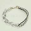 10Pcs Fashion Braided Bracelets BJEW-JB00848-M-2