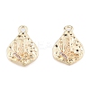 Brass Micro Pave Clear Cubic Zirconia Charms KK-N216-569LG-2