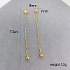 304 Stainless Steel Snowflake Ear Threader Earrings LS-TA7619-1