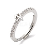 Rack Plating Brass Clear Cubic Zirconia Constellation Adjustable Rings for Women RJEW-S407-08P-05-1