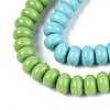 Electroplate Opaque Solid Color Glass Beads Strands GLAA-T025-8mm-18-3