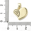 Brass Micro Pave Cubic Zirconia Enamel Pendants KK-L248-20G-3