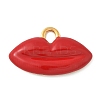 304 Stainless Steel Enamel Pendants STAS-P404-05G-1