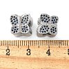 Butterfly Brass Micro Pave Cubic Zirconia European Beads KK-C086-16P-02-3
