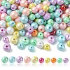 250Pcs 2 Styles Opaque Acrylic Beads MACR-FS0001-63-1