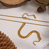 304 Stainless Steel Ball Chain Tassel Y Necklaces for Women LS-NJEW-Z104-01G-2