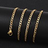 201 Stainless Steel Curb Chain Necklace for Women Men NJEW-P268-A38-2X5-4
