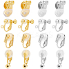 32Pcs 8 Style Brass Clip-on Earring Findings KK-SP0001-27-1