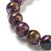 Round Synthetic Gold Clinquant Stone Stretch Bracekets G-P549-02A-05-3