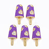 Brass Micro Pave Clear Cubic Zirconia Pendants ZIRC-S067-023M-NR-1