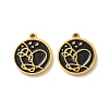 Ion Plating(IP) 304 Stainless Steel Enamel Charms STAS-M102-44G-1