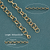 304 Stainless Steel Rolo Chains Necklaces NJEW-UN0001-15G-4