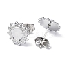 Non-Tarnish 304 Stainless Steel Stud Earring Findings STAS-F286-09P-2